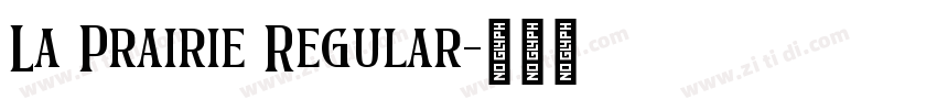 La Prairie Regular字体转换